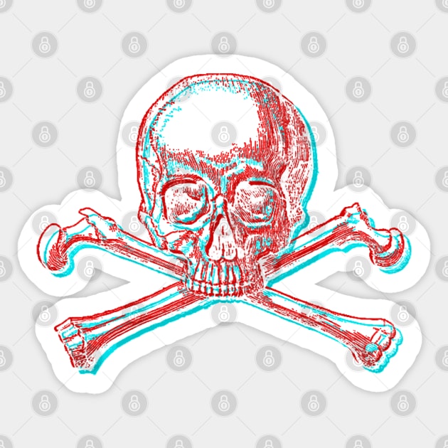 Skull and crossbones Sticker by Blacklinesw9